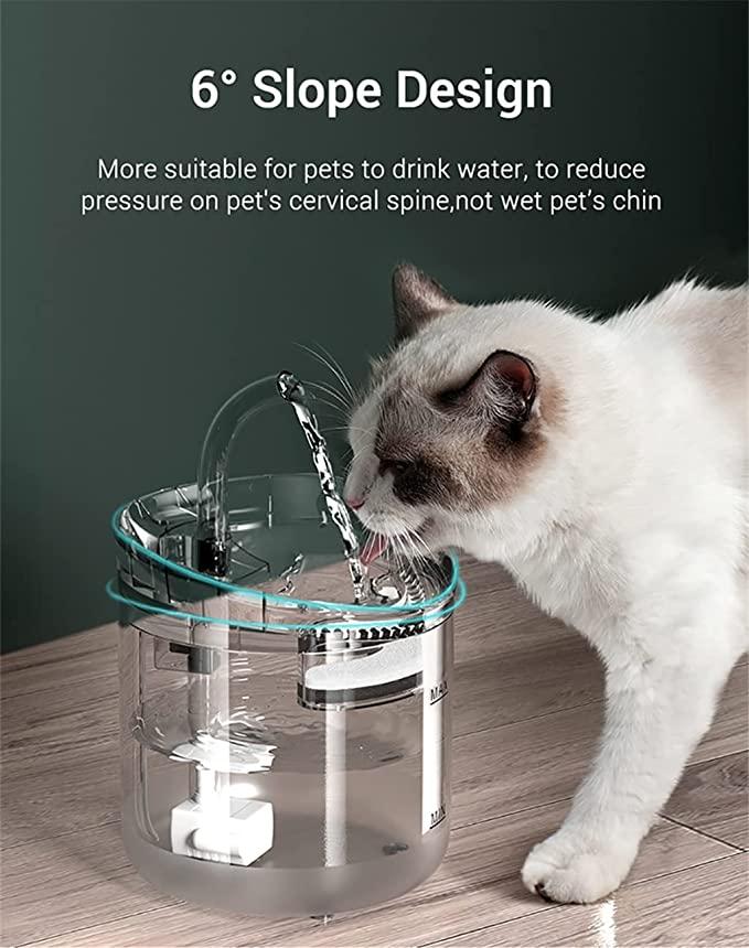 2L Cat Water Fountain Filter Automatic Sensor Drinker for Cats